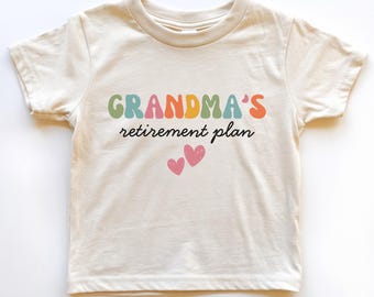 Plan de retraite de grand-mère Faire-part de grossesse à la retraite de grand-mère Body bébé garçon de grand-mère à la retraite T-shirt pour faire-part premier petit-enfant