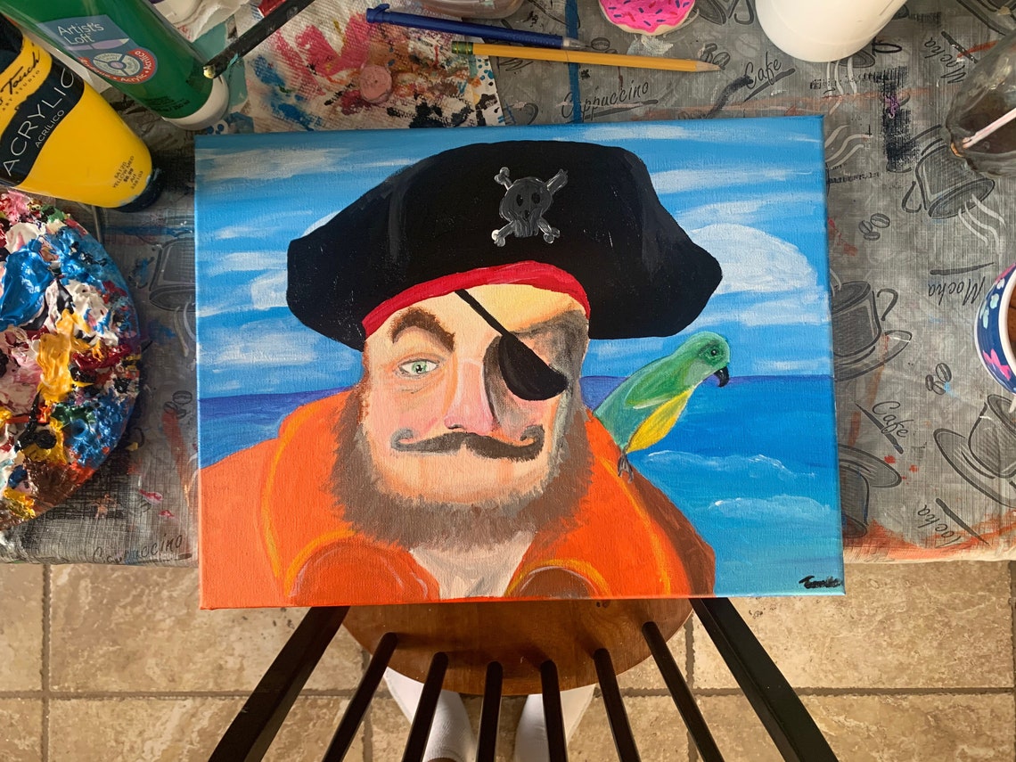 Painty The Pirate Pirate from Spongebob 12 inches by 16 Etsy
