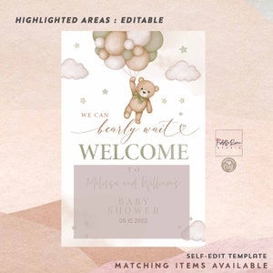 YSTEP "We Can Bearly Wait" Baby Bingo Game Cards - 30 Pack, 5x7 Inches, Gender Reveal Party Favors