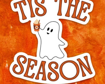 Ghost Pumpkin Spice Latte Fall Sticker