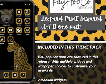 Leopard Print iOS 14 icons, widgets, and wallpaper aesthetic theme pack