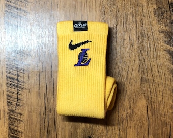 Authentic Nike Dri-FIT Crew Socks - NBA Los Angeles Lakers design
