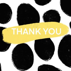 Simple Black and Yellow Notecards