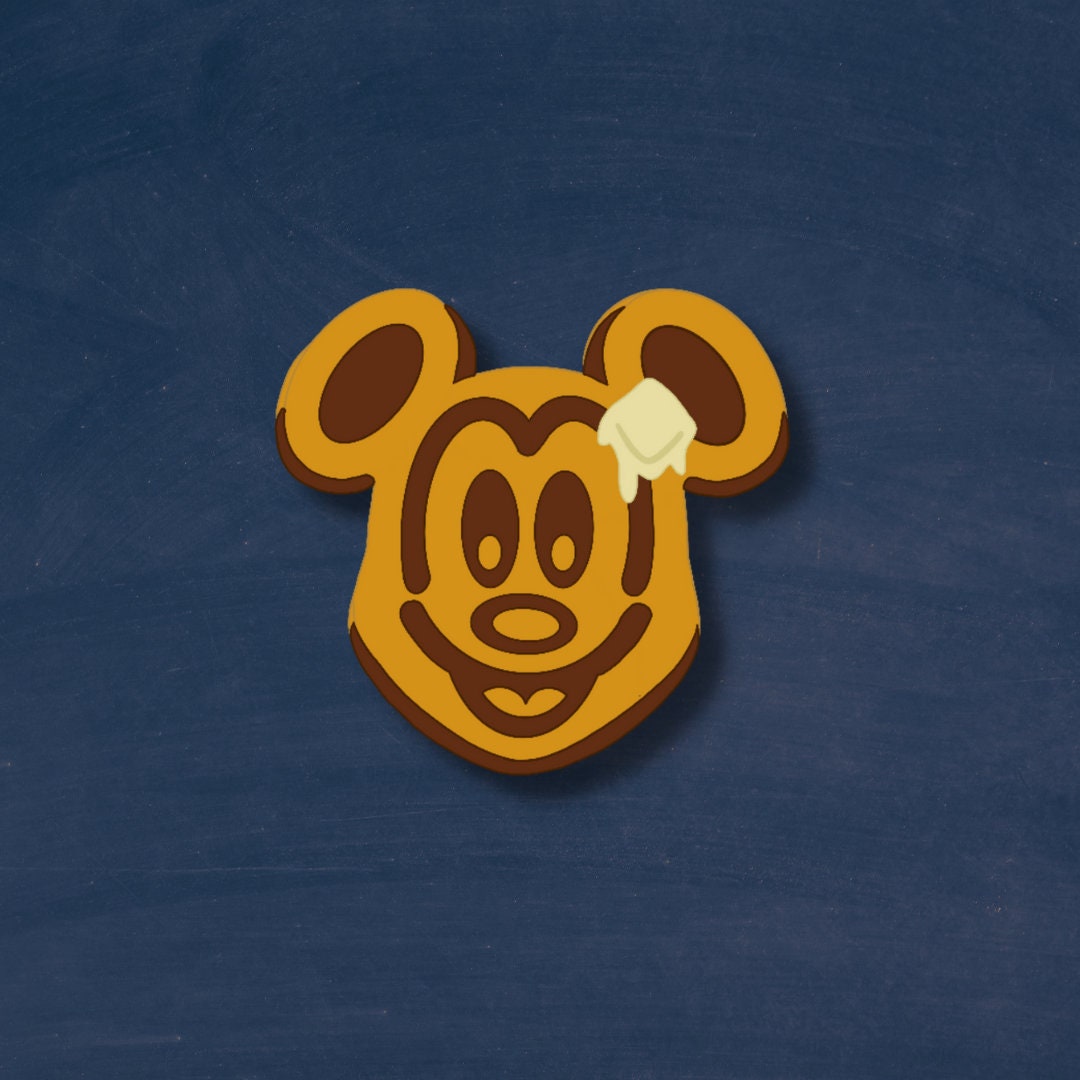 Mickey Waffle Sticker Etsy