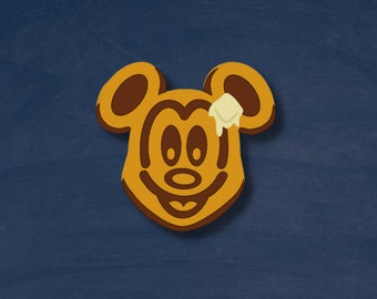 Mickey Waffle Sticker Mickey Waffle Sticker - Etsy