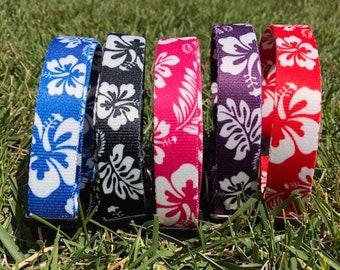 Hibiscus Hawaiian Pattern Dog Collar