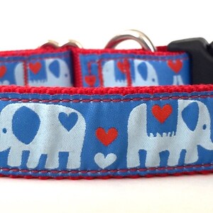 Elephant Love Ribbon Dog Collar