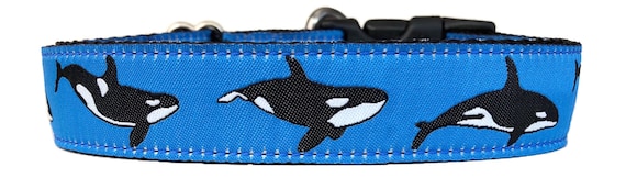 Orca Whale Ribbon Dog Collar | Etsy