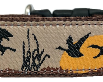 Waterfowl Hunting Ribbon Dog Collar