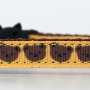 Bear Faces Ribbon Cat / X-Small Dog Collar