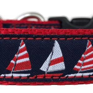 Sailboats Cinta Collar de Perro (Sm)