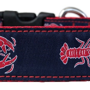 Lobster Ribbon Dog Collar