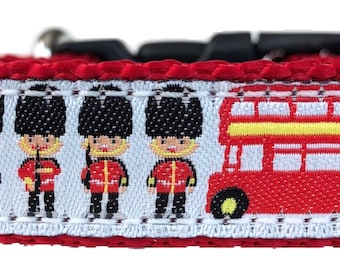 London Scene Ribbon Dog Collar (Sm)
