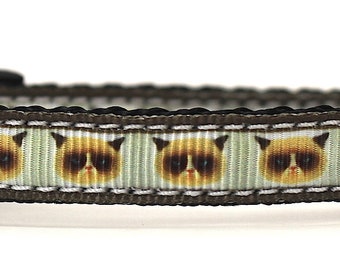 Grumpy Cat Ribbon Cat / X-Small Dog Collar