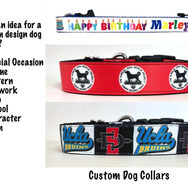 Custom Pattern / Logo / Theme / Design Dog Collar