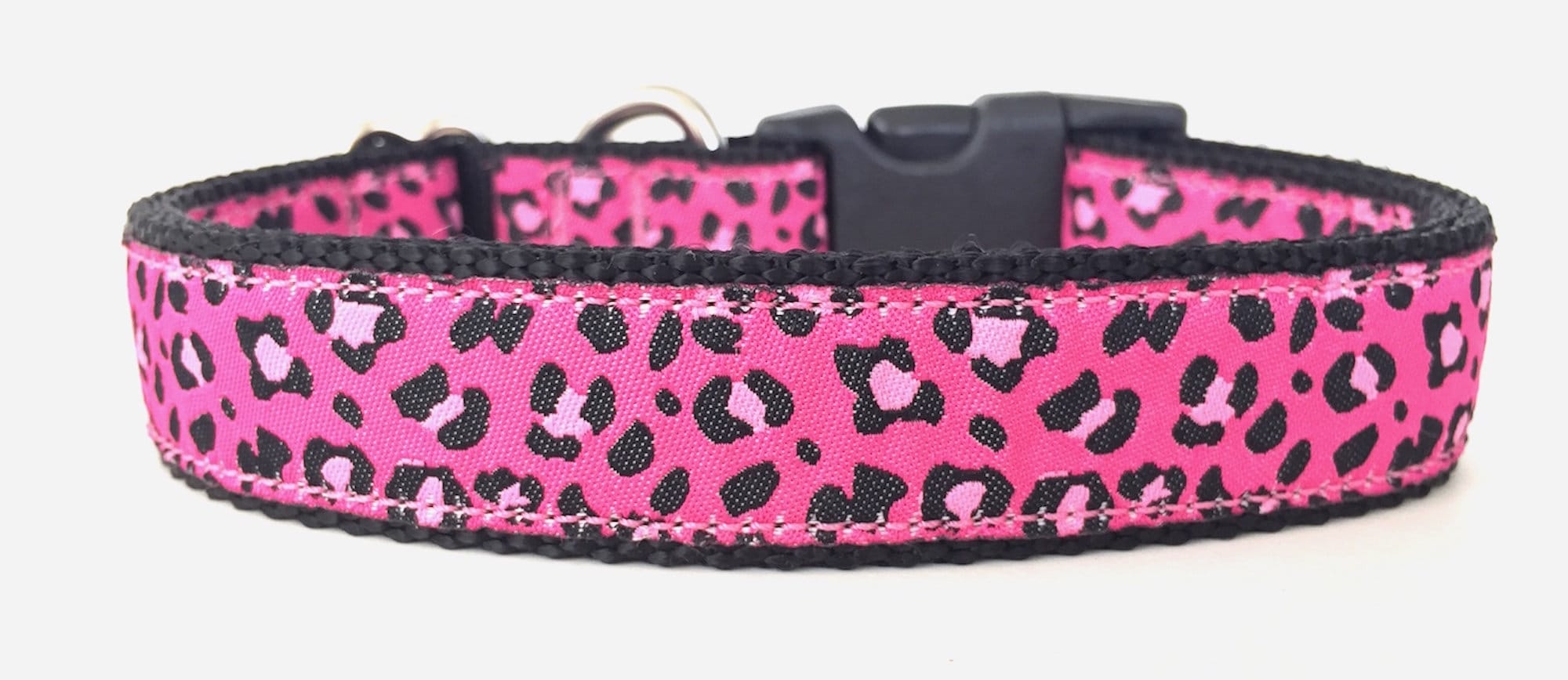 Pink Leopard Print Ribbon Dog Collar - Etsy