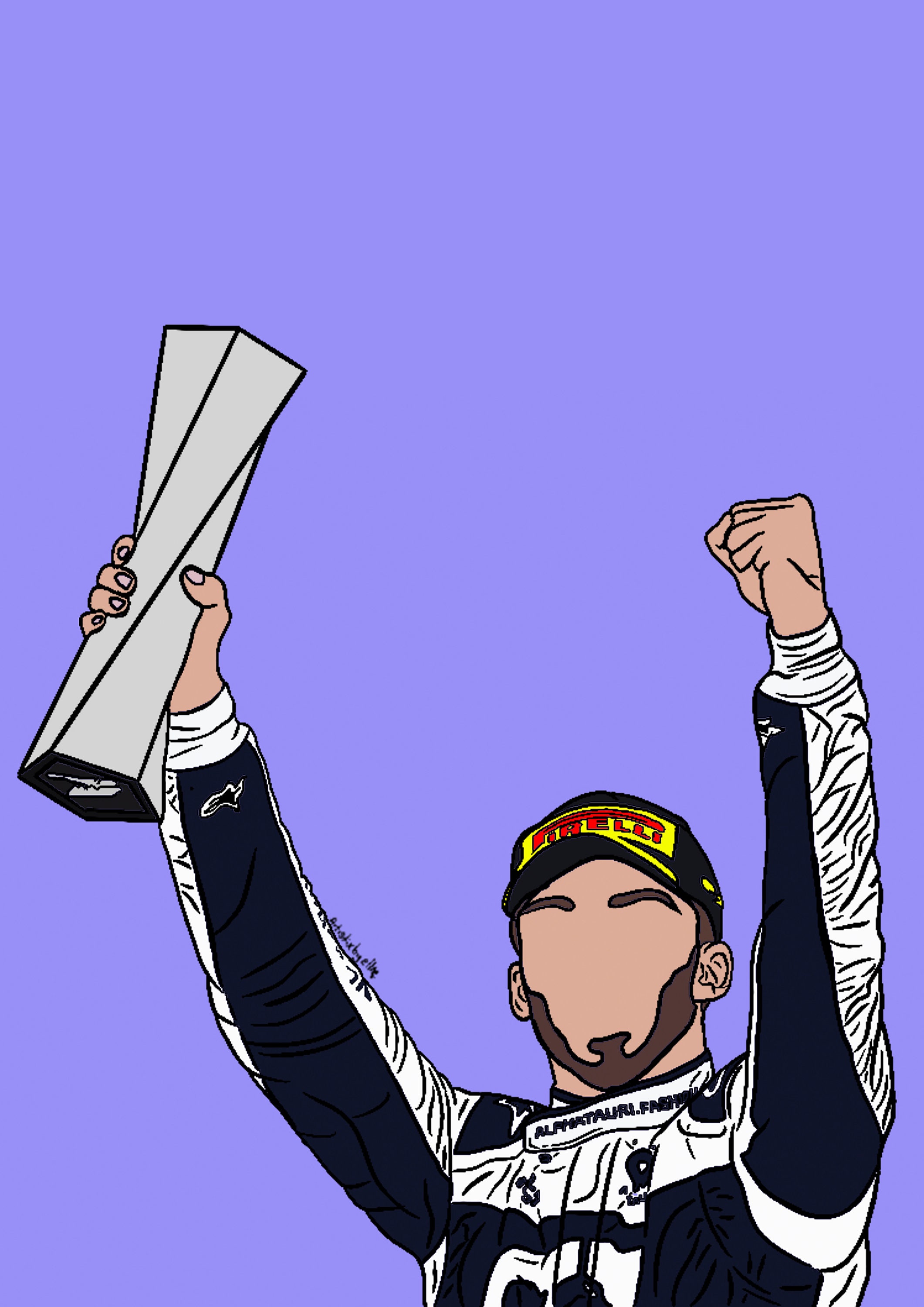 Formel 1 Poster Pierre Gasly Etsy