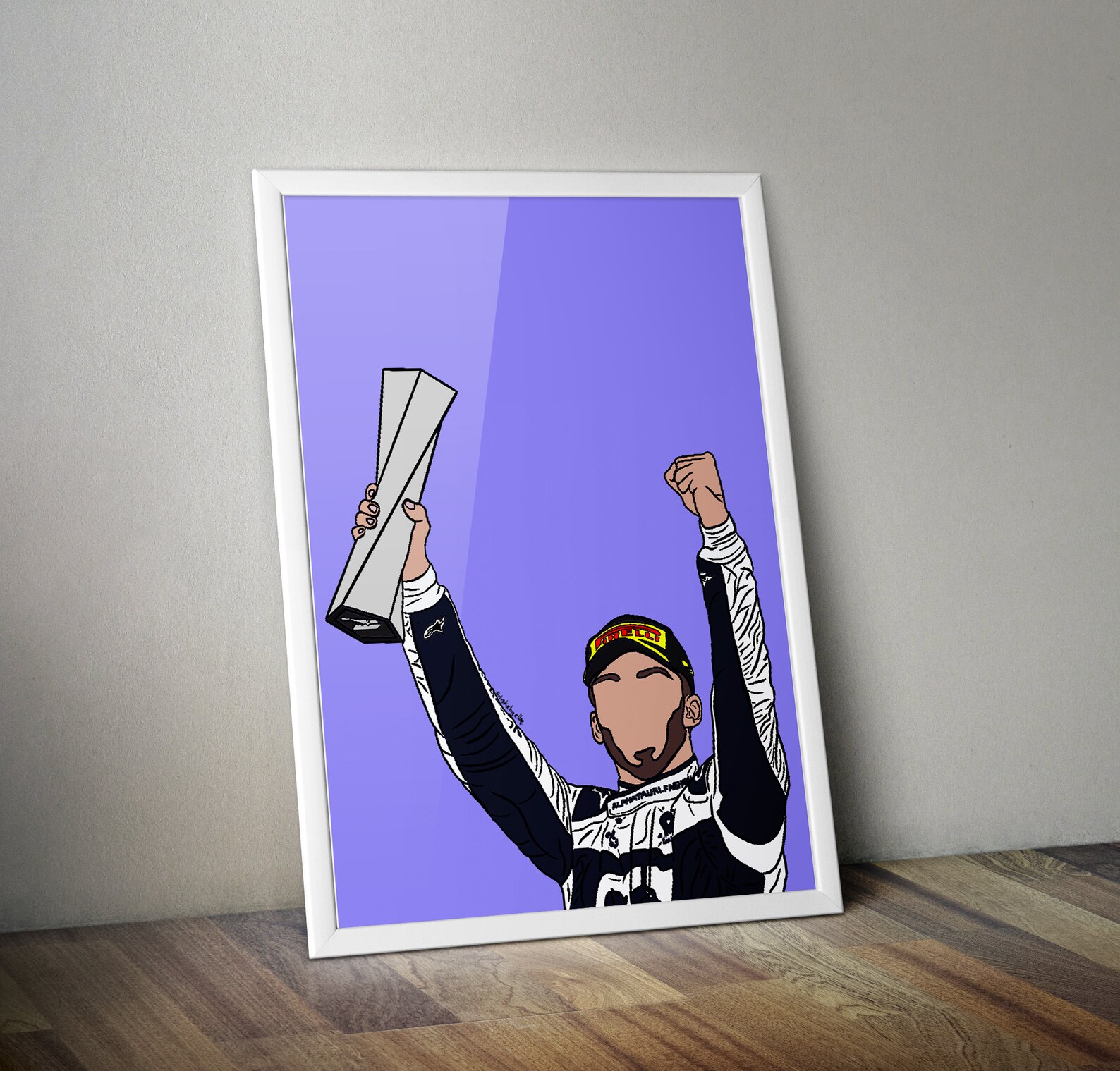 Formula 1 Poster Pierre Gasly Etsy