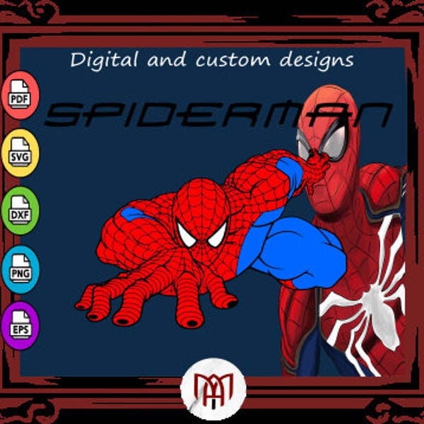 Spiderman SVG archivos de corte, Spiderman Digital Clip Art, Spiderman, cortar archivo, Spiderman Cricut SVG, Spiderman Svg archivo