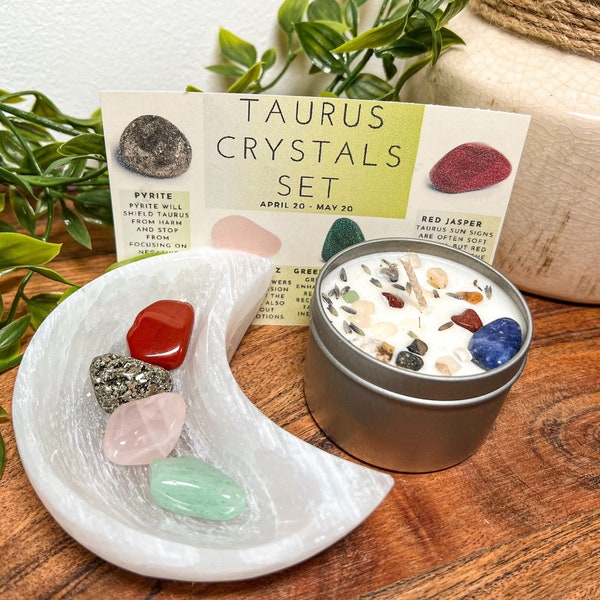 Taurus Crystals Set, Taurus Stones, Crystal Set Taurus, TaurusCrystal Box, Taurus Gemstones, Deluxe Taurus Crystals Set, Taurus Spiritual