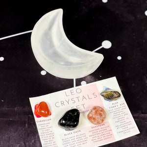 Leo Crystal Box, Leo Crystals, Leo Zodiac Crystals, Leo Crystal Set, Leo Gift Box, Birthstone Set for Leo, Leo Stones, Leo Birthday Crystals