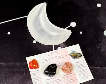 Leo Crystal Box, Leo Crystals, Leo Zodiac Crystals, Leo Crystal Set, Leo Gift Box, Birthstone Set for Leo, Leo Stones, Leo Birthday Crystals