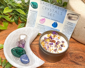 Sagittarius Crystals Set, Sagittarius Crystal Kit, Sagittarius Stones, Sagittarius Birthday Box, Crystals for Sagittarius, Sagittarius Birth
