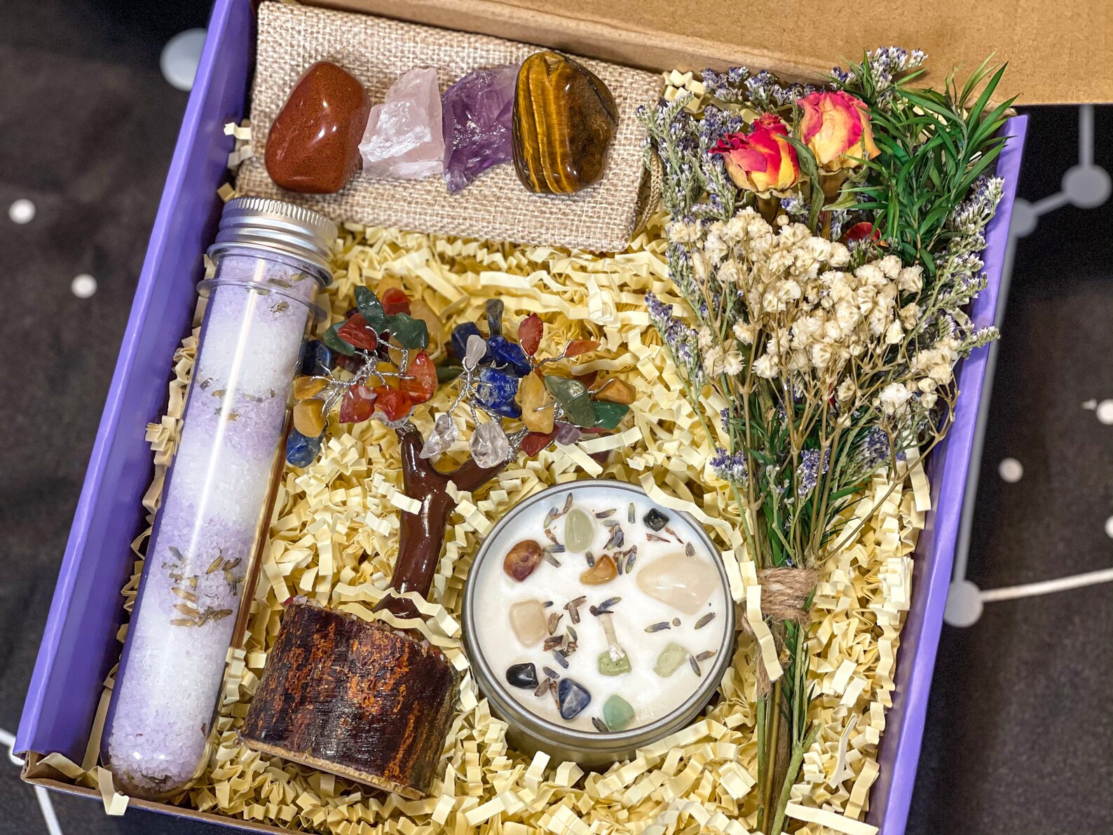 Birthday Crystal Gift Box Crystals Gift Set Crystal Infused Etsy