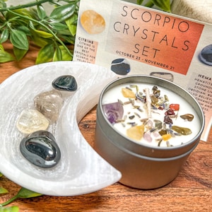 Scorpio Crystals Set, Scorpio Crystal Gift Box, Scorpio Stones, Scorpio Crystals Zodiac Gifts, Scorpio Birthday Box, Scorpio Birthstones