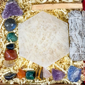 Large Deluxe Beginners Crystal Set, Crystal Starter Set, Crystal Kit Box, Crystal Gift Set for Beginners, Premium Crystal Gift Box, Gem Box