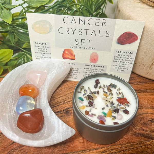 Cancer Crystals, Cancer Crystal Set, Gemstones for Cancer, Cancer Zodiac Crystal Box, Cancer Crystals Kit, Cancer Stones, Cancer Birthstones