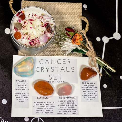 Cancer Crystal Gift Set Cancer Crystal Box Crystals for Etsy