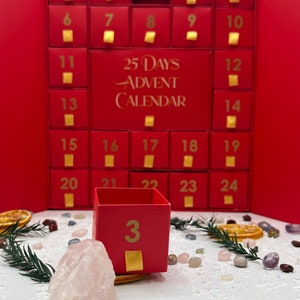 2023 Crystal Advent Calendar, Gemstone Advent Calendar, Advent Crystals, 25 Stones Tumbled and Raw, Crystal Countdown, Christmas Crystal Set image 5