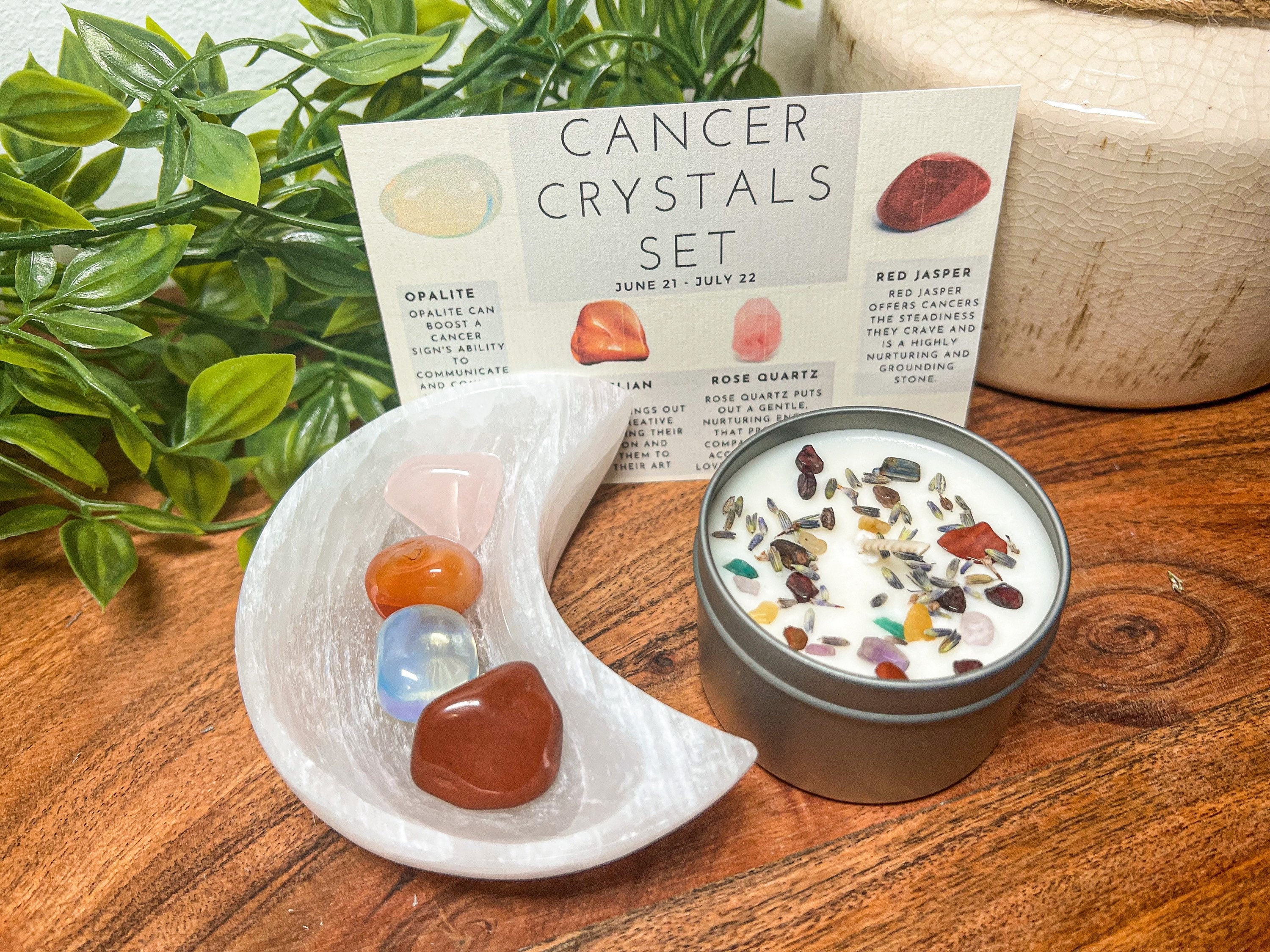 Cancer Crystals Cancer Crystal Set Gemstones for Cancer Etsy