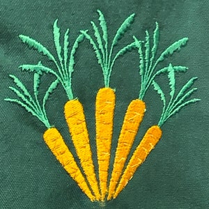 Apron Embroidered Carrots image 1