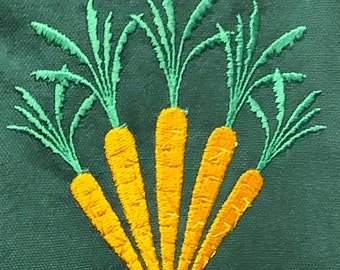 Apron - Embroidered Carrots