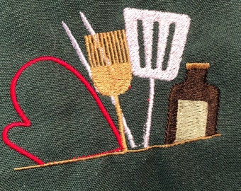 Apron - Embroidered Grilling Tools