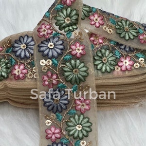 Highlight Border Lace for Dresses, Sarees, Lehenga, Suits, Blouses, Dupatta, Chunri, and Craft (2&quot; wide)