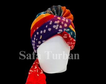 Indian Wedding- Bandani Safa for Baraati/Family Members, Safa Turban/Pagdi/Premade Turban Headwrap for dulha/baraati