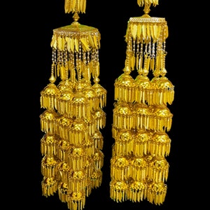 Beautiful Bridal Kaleera Traditional Big Size Kaliras for Bride & Women Hand Hanging Kalera(sold as pair)