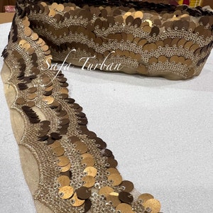 Gotta Patti 2&quot; (inch) width Highlight Border Lace for Dresses, Sarees, Lehenga, Suits, Blouses, Dupatta, Chunri, and Craft
