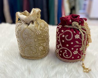 Designer brudväska med broderi och utsmyckade stenar för kvinnor