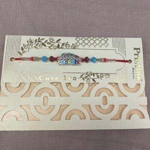 Rakhi for Men- Raksha Bandhan- Rakhri-  Rakhi For Brother | Rakhi | Fancy Multistone Red Thread For Brother