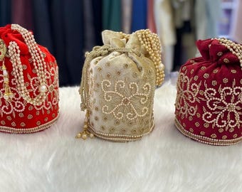 Designer brudväska med broderi och utsmyckade stenar för kvinnor