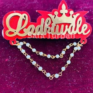 Indian Wedding Ladkiwale Red Colored Brooch/Brooch Pin Pack for Men & Women