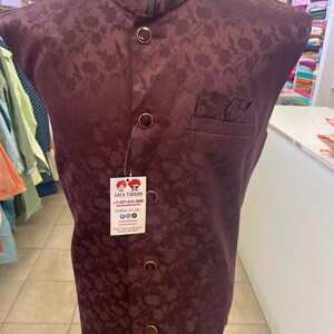 Designer Maroon Men Vests- Men Vests- Wedding Vest, Kurta Pajama Vest, Prom Party Dress, Casual Wear (Size available 38,40,42,44,46)