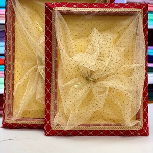 Gifting Best Wishes Wedding/Shagun Tray/Gift/Packing Tray/Decorative Tray with beautiful designs.(SET OF TWO)