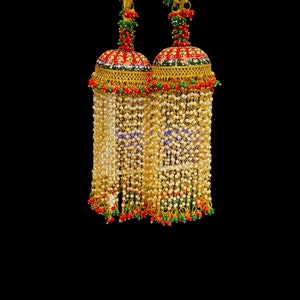 Beautiful Bridal Kaleera Traditional Big Size Kaliras for Bride & Women Hand Hanging Kalera(sold as pair)