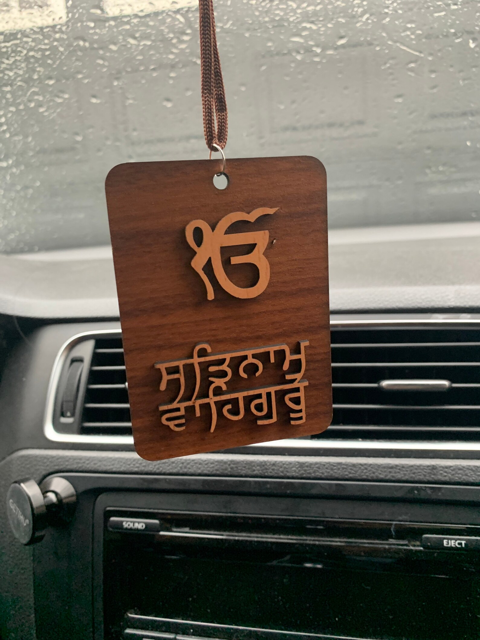 Car Hanging- Punjabi Sikh Ritual Car Hanging Accessories - Wooden Hanging Sikh Idol