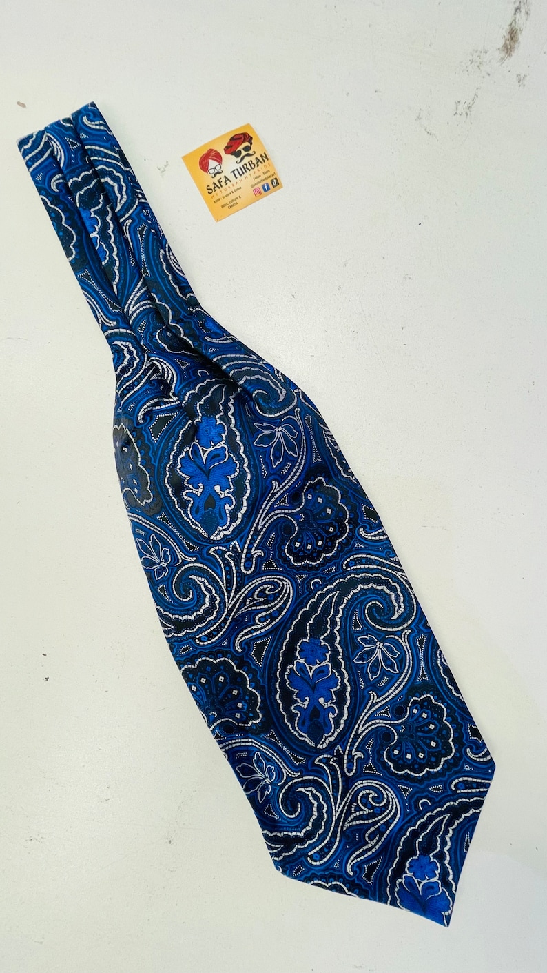 Silk Cravat Woven II Ascot Tie II Pocket Square image 2
